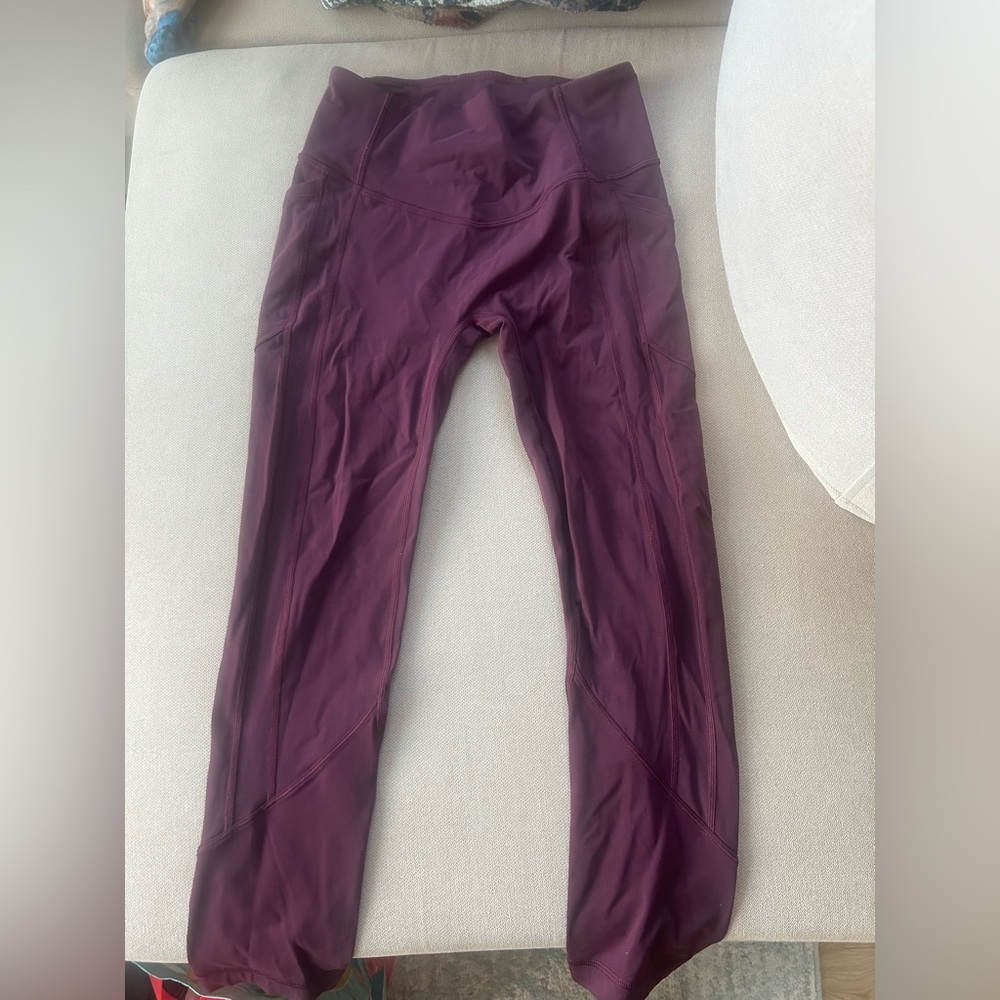 Burgundy Lululemon Leggings